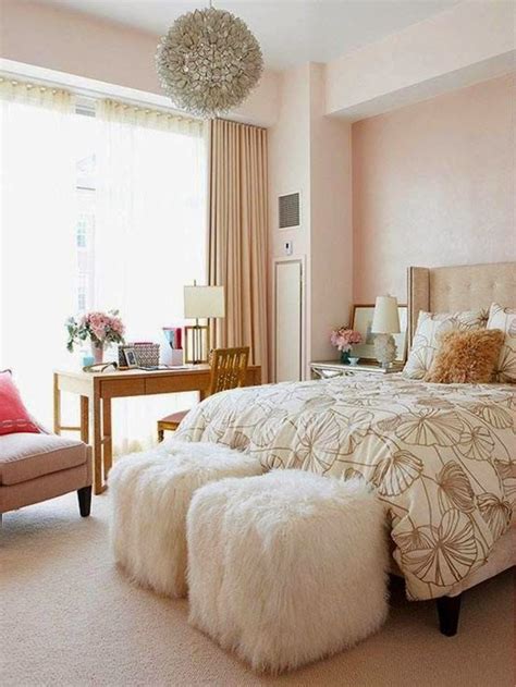 Eclectic decor can often make a room seem cluttered, so we recommend going for cohesive decor and complementary colors to make a small bedroom more inviting. Champagne / Rose Gold Bedroom for Girls / Women ...