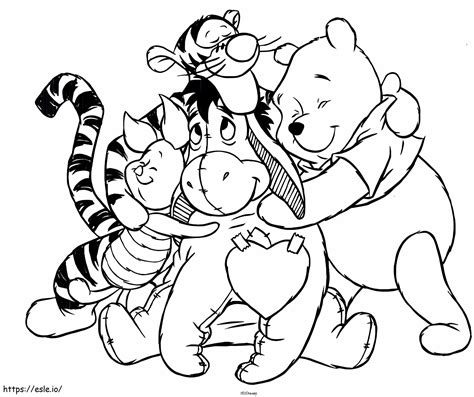 Winnie From Pooh And Friends Coloring Page