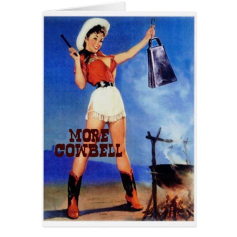 Cowgirl Cowbell Card Zazzle