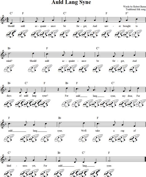 Auld Lang Syne Sheet Music For Tin Whistle Educacion