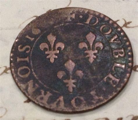 1600s Antique French Coin Double Tournois Of King Louis Etsy French