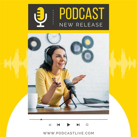 Podcast Announcement With Smiling Presenter Online Instagram Post
