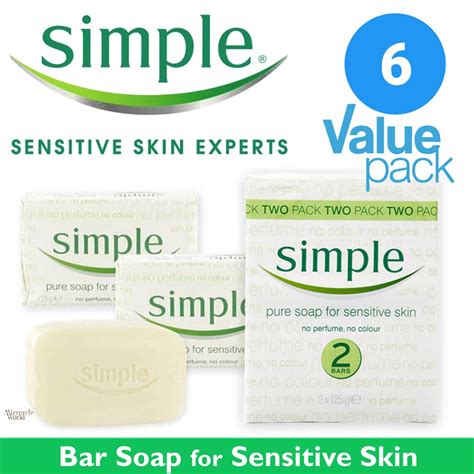 Simple Sensitive Skin Pure Soap Bundle Of 6x125g Shopee Singapore