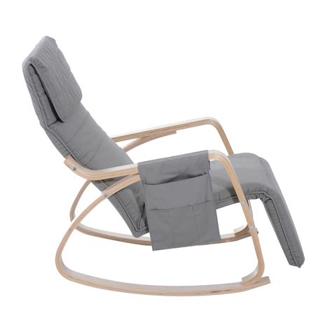 Plush top grain leather collides with a sleek stainless steel frame to create an absolutely stunning modern industrial chair. Comfortable Modern Furniture Rocking Lounge Chair Recliner w/Adjustable Footrest | eBay