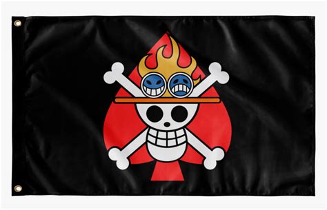 Flags Wall Flag One Piece Jolly Roger Ace Hd Png Download Transparent Png Image Pngitem