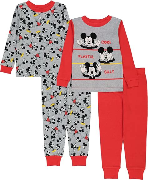 disney pijama de algodão com ajuste confortável para meninos mickey mouse mickey moods 2 24