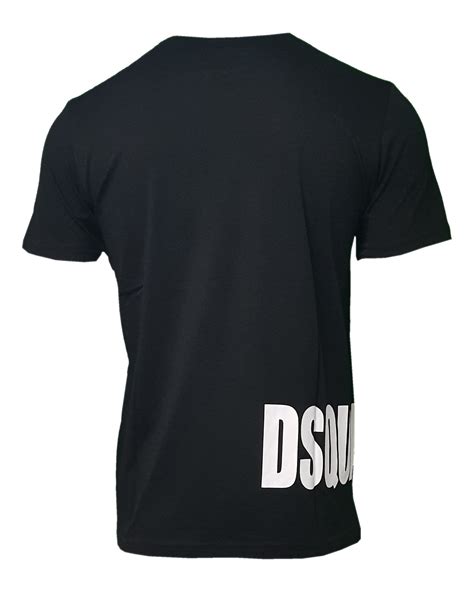 Dsquared2 Mens Crew Neck T Shirt Side Logo Print In Black Intoto7 Menswear