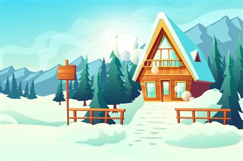 Winter Village Cartoon
