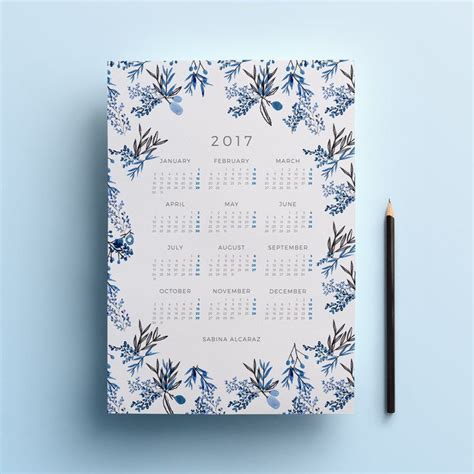 2017 Calendar Printable Calendar 2017 Print At Home Hanging Paper