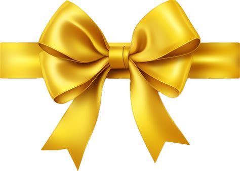 Yellow Ribbon And Bow Png With Ai Generated 34339003 Png