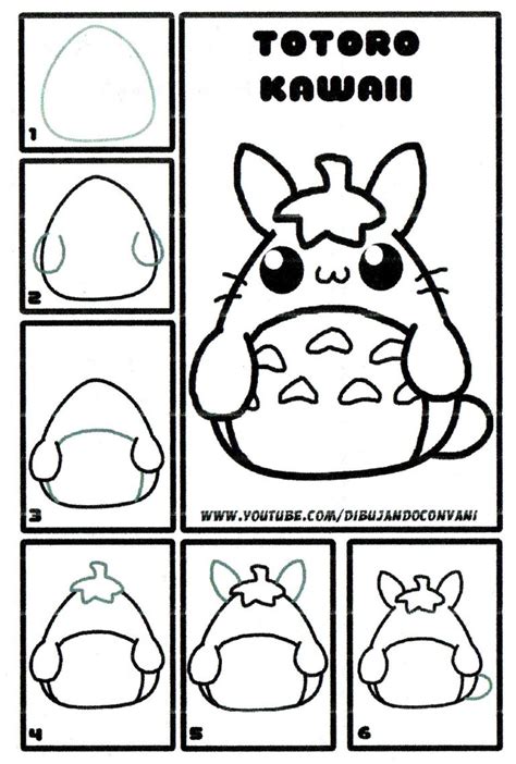 Como Dibujar A Totoro Kawaii Paso A Paso Dibujando Con Vani