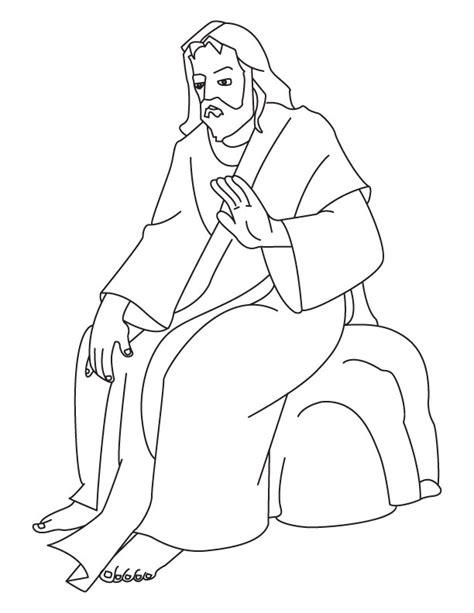 Praying of jesus in gethsemane garden kids coloring page. Jesus coloring page | Download Free Jesus coloring page ...