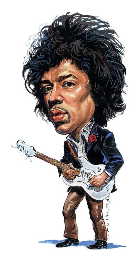 Jimi Hendrix By Art Jimi Hendrix Art Caricature Jimi Hendrix