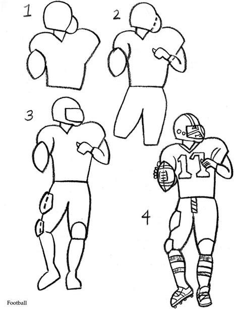 Welcome To Dover Publications Football Drawing Football Player