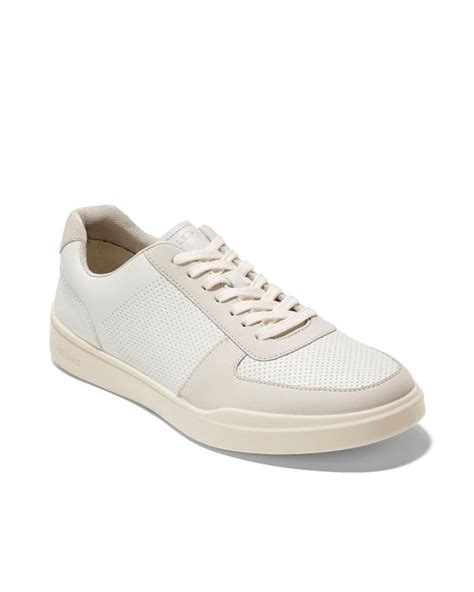 Cole Haan Grand Crosscourt Modern Perf Sneaker In White For Men Lyst