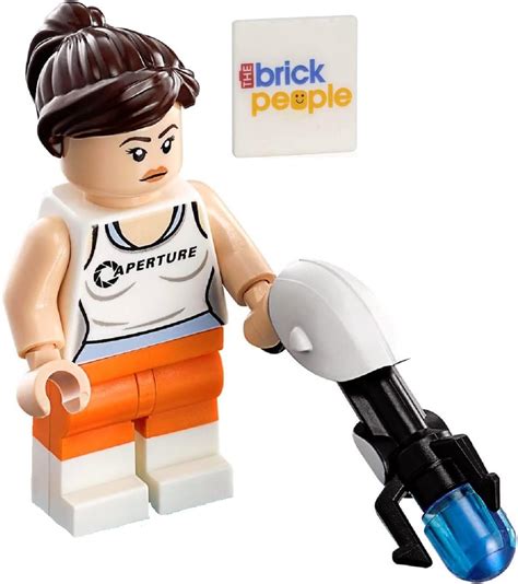 Lego Portal Chell Minifigure With Portal Gun Building And Construction