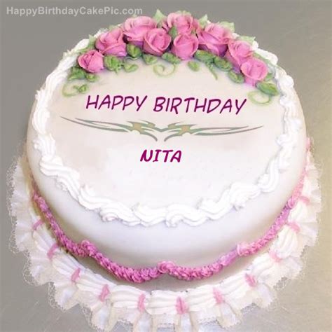 ️ Pink Rose Birthday Cake For Nita