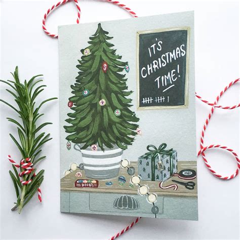 Christmas Tree Greeting Card Set By Rosie Jos