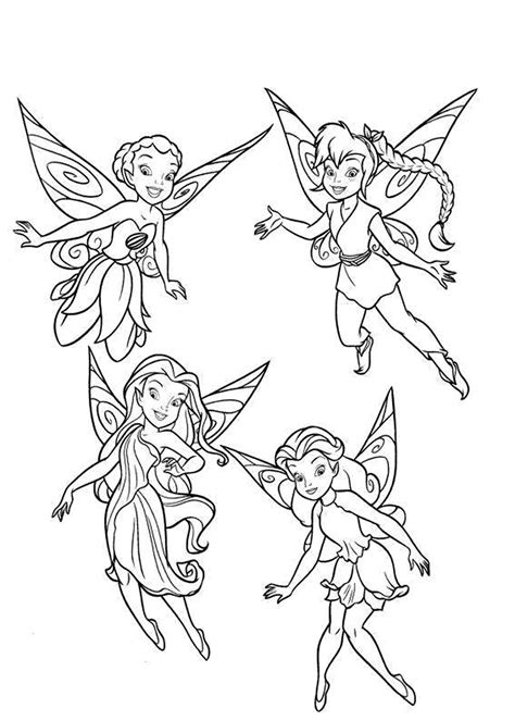 Disney Fairy Coloring Pages Printable Coloring Walls