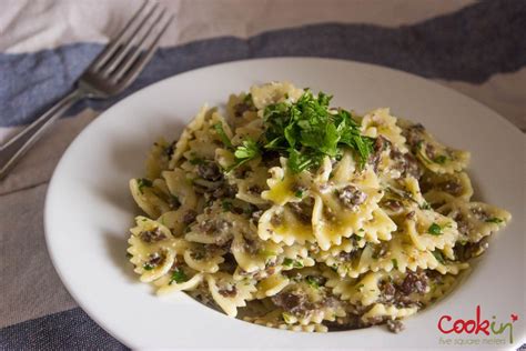 In a small bowl, w. Mushroom Farfalle and Quick Spinach Salad by Jamie Oliver ...