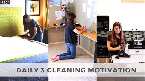 daily 3 cleaning routine speed cleaning routine clean with me youtube