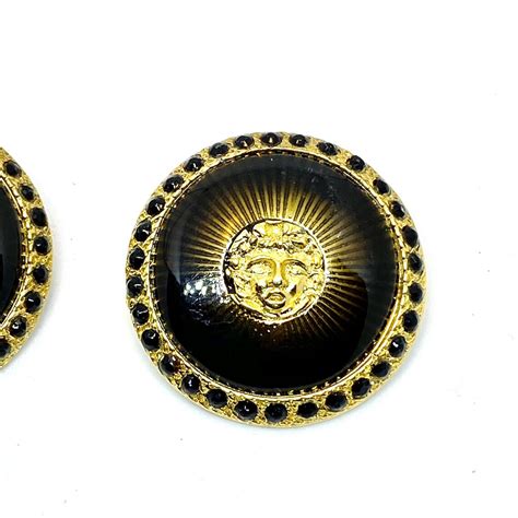 Versace Vintage Medusa Head Shank Button With Brown Color Etsy