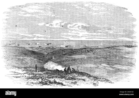Russian Steamers Shelling The French Camp Sebastopol 1854 Crimean