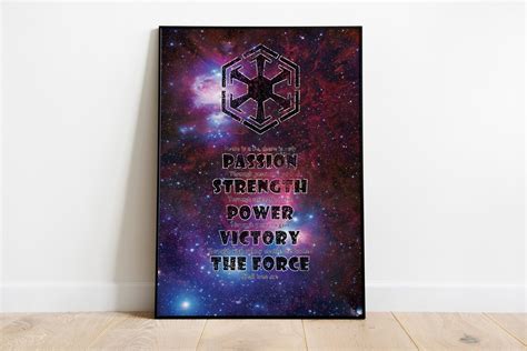 Code Of The Sith Portrait Print Star Wars Poster Artwork Etsy