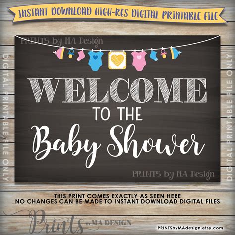 Welcome To The Baby Shower Sign Baby Shower Welcome Sign Baby Shower