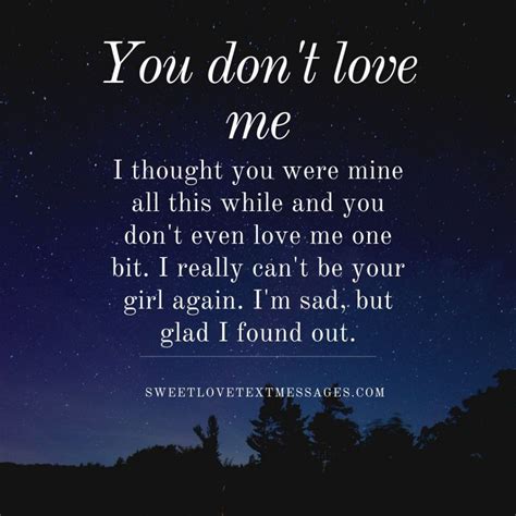 You Don't Love Me Quotes for Him or Her - Love Text Messages