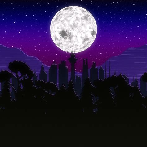 Nine Cartoon Backdrops City Night