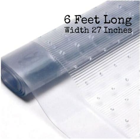 6 Ft Long Heavy Duty Vinyl Clear Plastic Carpet Floor Mat Protector