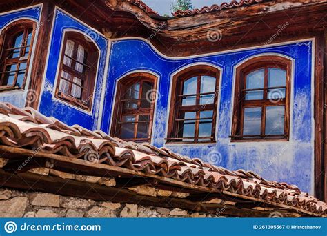 Cobblestone Streets With Vintage Houses In The Historic Town Of