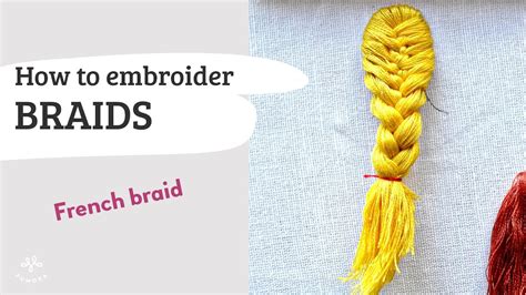 Work on making your stitches smaller. How to do the French braid on embroidered hair - YouTube