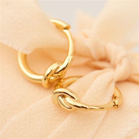 Buy Ania Haie Knot Huggie Hoop Gold Earrings Online In Uk