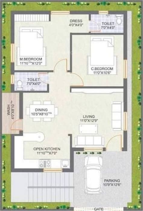 Image Result For 2 Bhk Floor Plans Of 24 X 60 Shedplans 2bhk House
