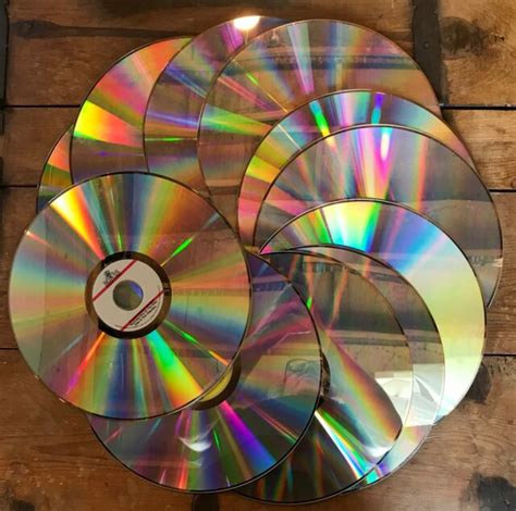 10 Lasers Discs Laserdisc 12 Inch Cds Upcycling Repurposing Arts