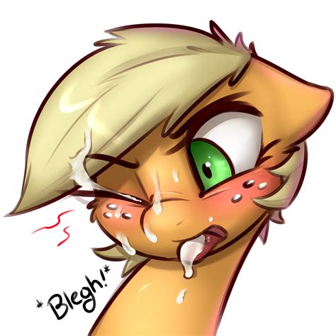 Rule 34 2016 Applejack Mlp Blonde Hair Blush Captainpudgemuffin Cum