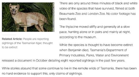 Footage Of Last Known Tasmanian Tiger Released May 19 2020 Gematria
