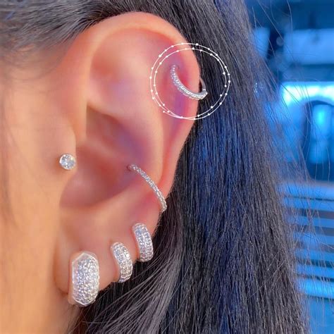 Daith Conch Earings Piercings Ear Cuff Zirconia Piecings Earrings