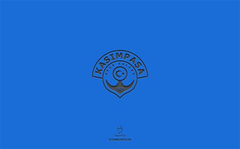 Kasimpasa Blue Background Turkish Football Team Kasimpasa Emblem