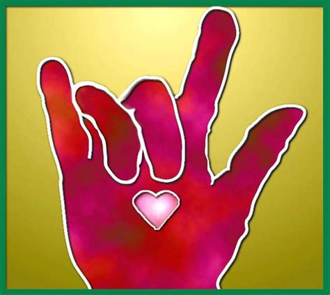 Asl Ily Love Sign By Faye Cummings Sign Art Sign Poster Sign Language