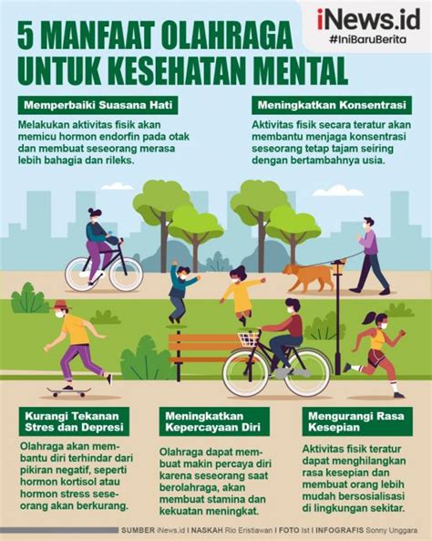Infografis Manfaat Olahraga Untuk Kesehatan Mental