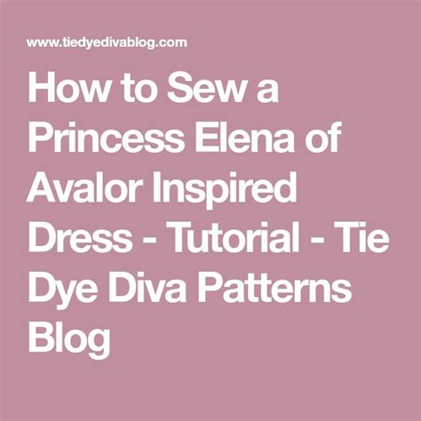 How To Sew A Princess Elena Of Avalor Inspired Dress Tutorial Tie