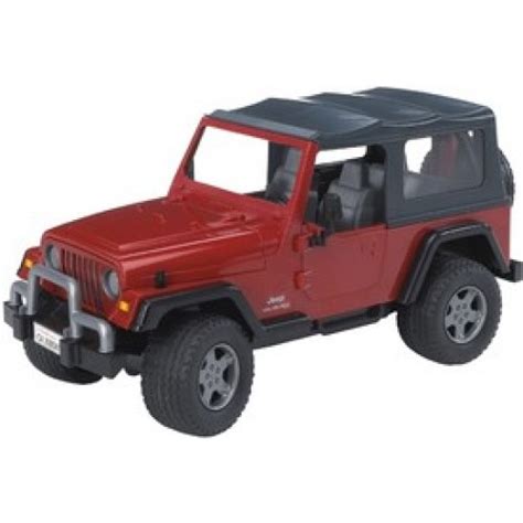 Bruder Car Scale Model Jeep Wrangler Unlimited Red Grey
