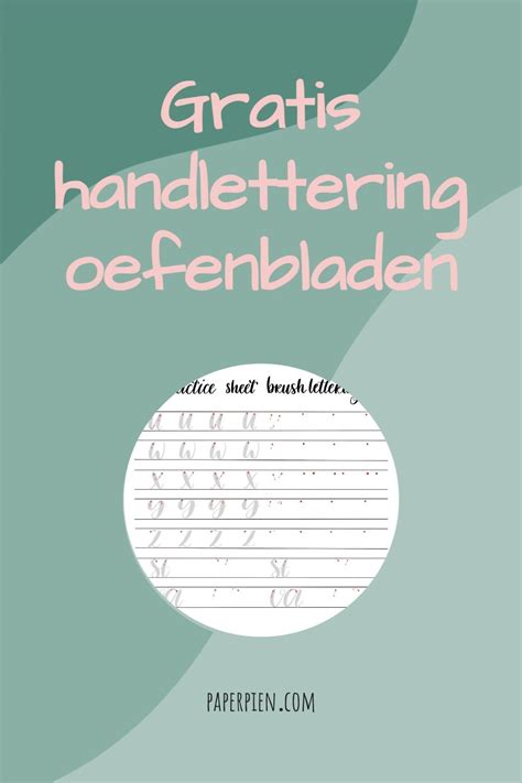 Brushletter Oefenbladen Handlettering In 2021 Verjaardagskaart