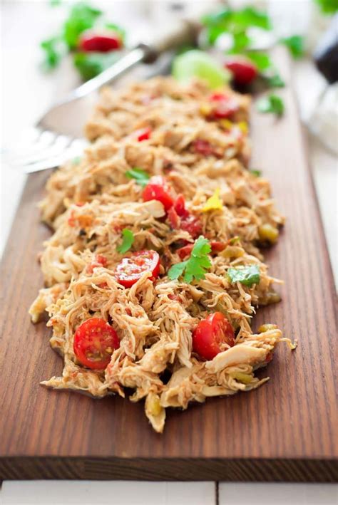 Slow Cooker Mexican Shredded Chicken With Salt And Wit