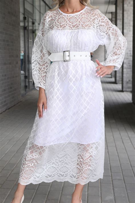 Роскошное платье из кружевного полотна 489612 купить в интернет
