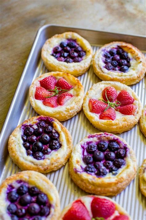 Blueberry And Strawberry Breakfast Pastries Puff Pastry Recipes