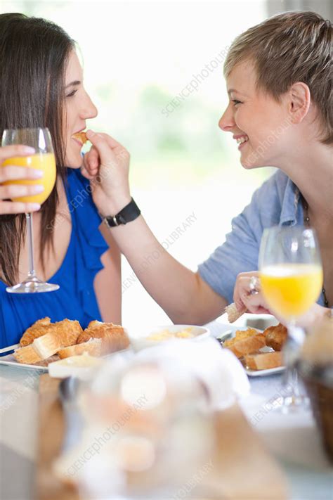 Lesbian Couple Having Breakfast Together Stock Image F0066322